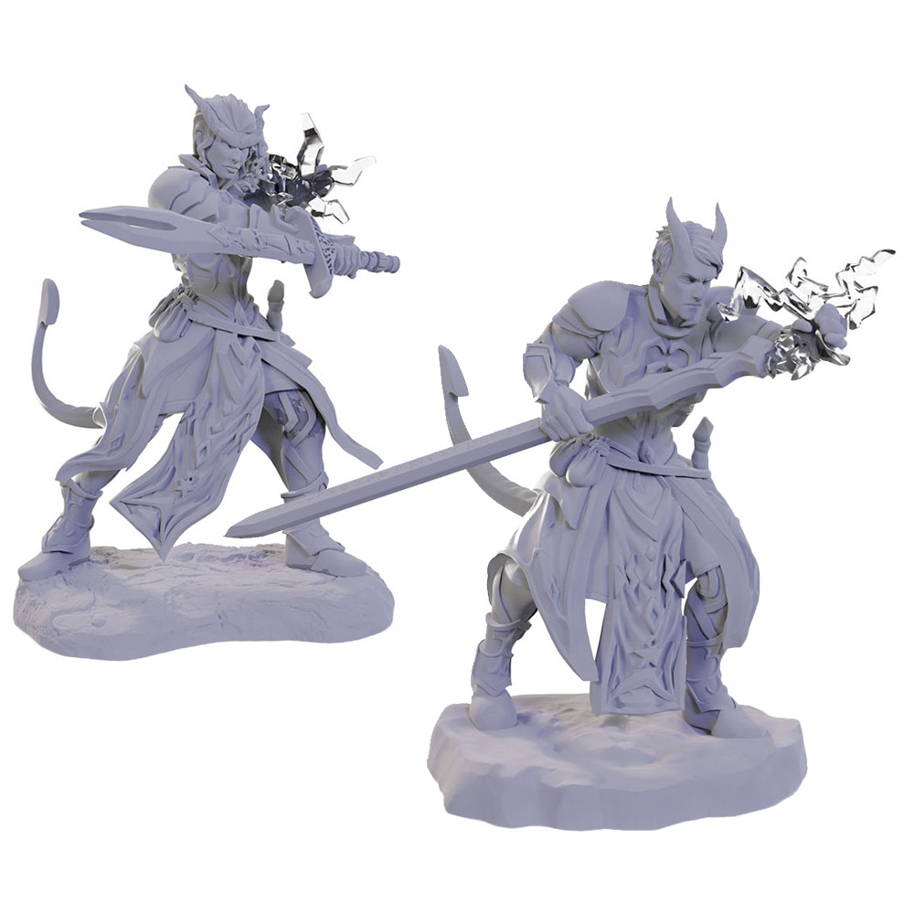 W22: Nolzurs Marvelous Miniatures - Tiefling Warlocks